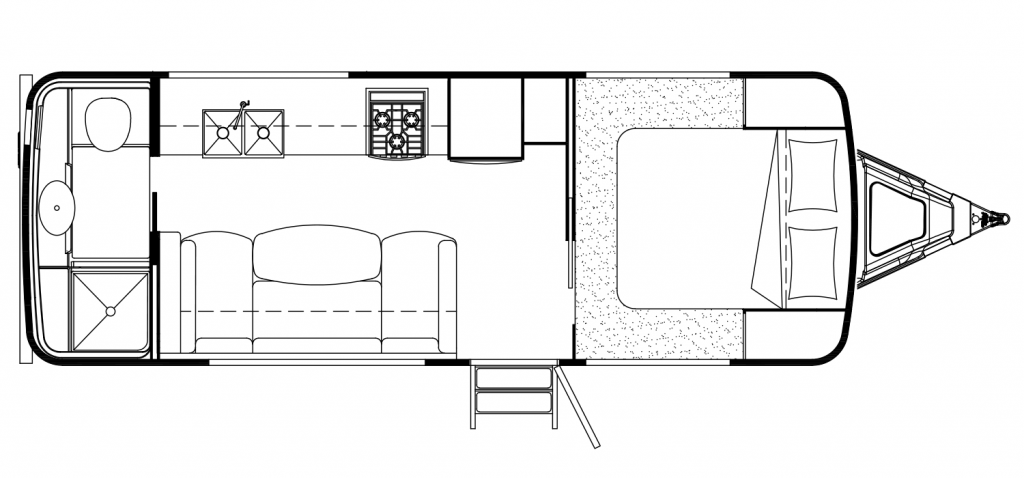 Interior layout of trailer