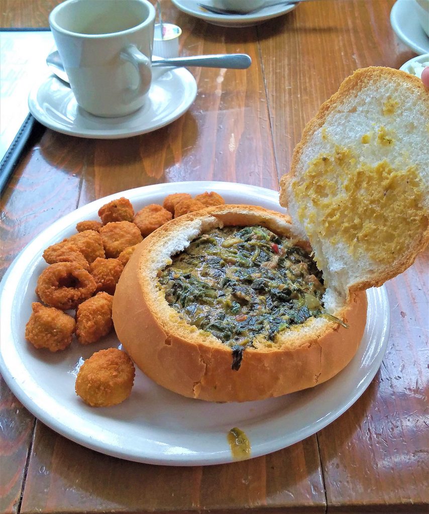 Crawfish bread bowl