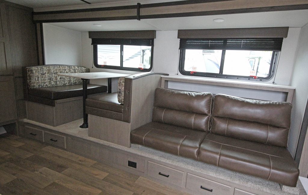 Trailer kitchen table and couch