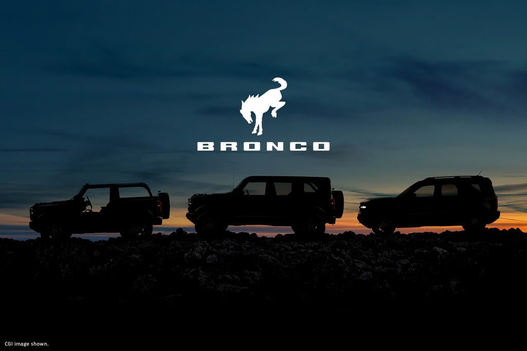 3 Broncos in the sunset