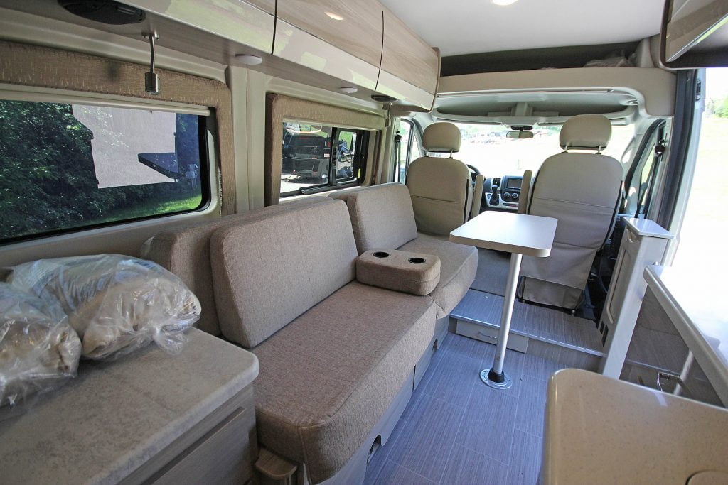 Interior of motorhome