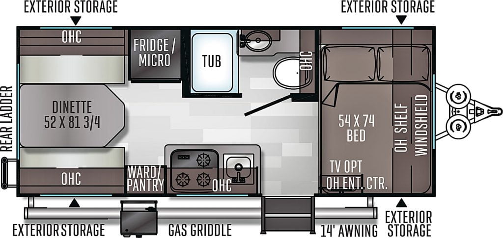 Layout of trailer blueprints