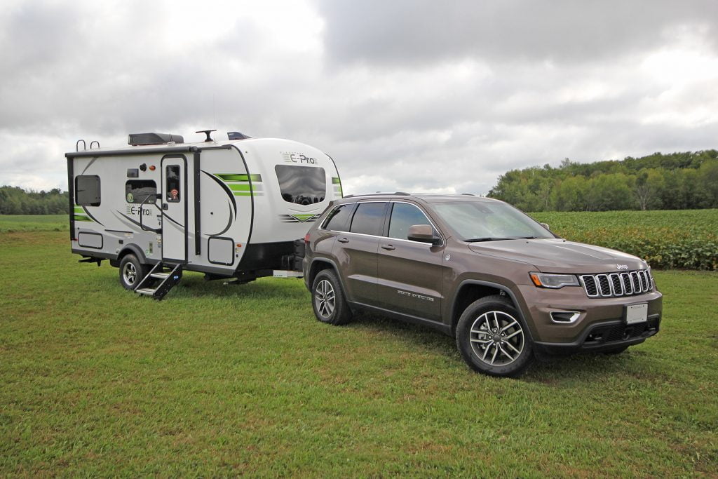 SUV Pulling the trailer