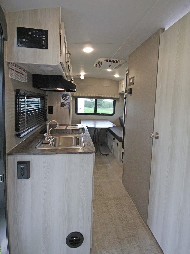 Interior of trailer