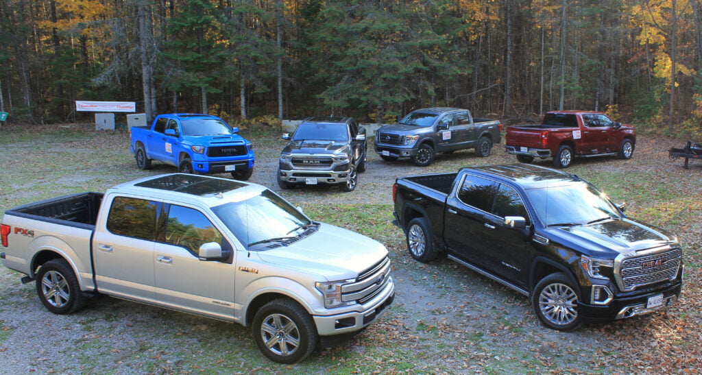 Tow vehicles parked outdoors.