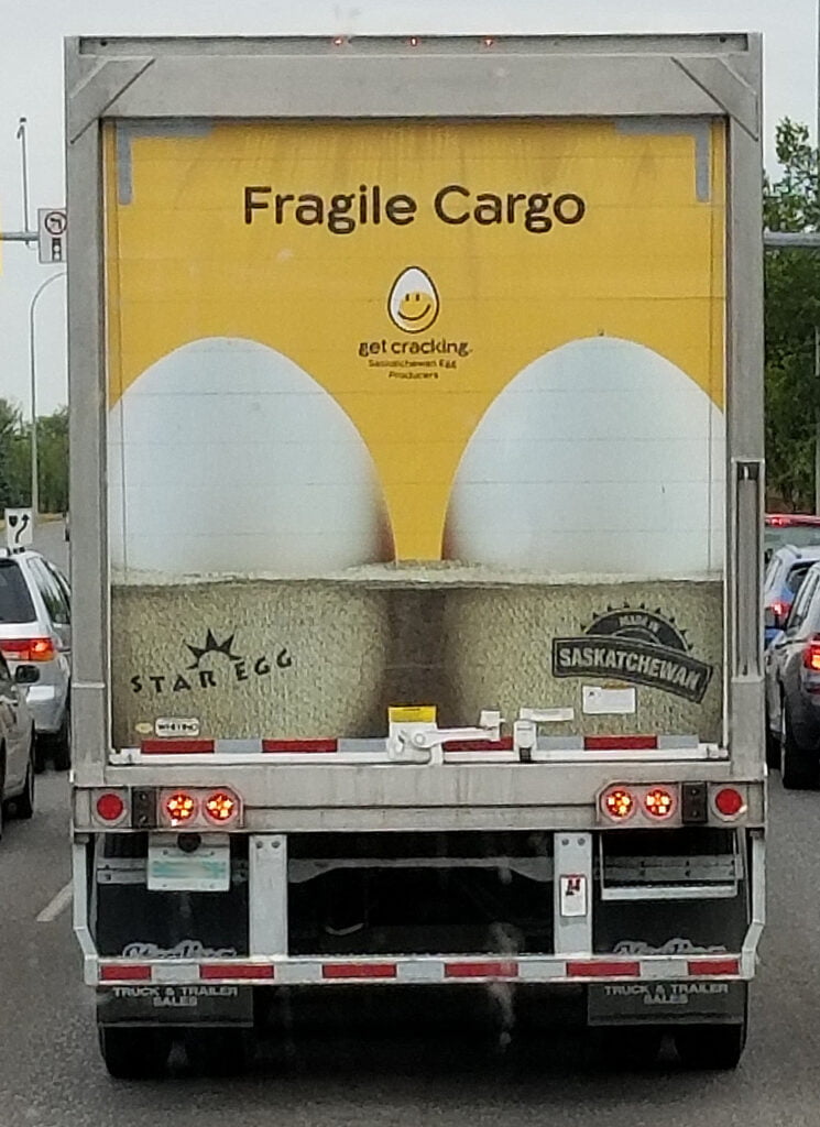 View of a Star Egg truck.