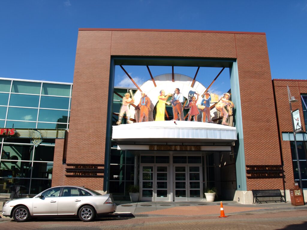 Exterior shot of American Jazz Museum building.