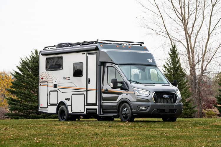 Exterior view of the 2022 Winnebago EKKO RV.