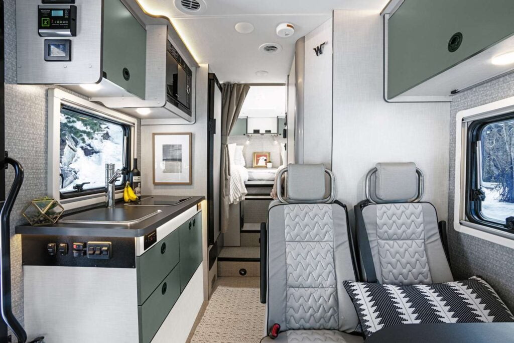 Interior view of the 2022 Winnebago EKKO RV