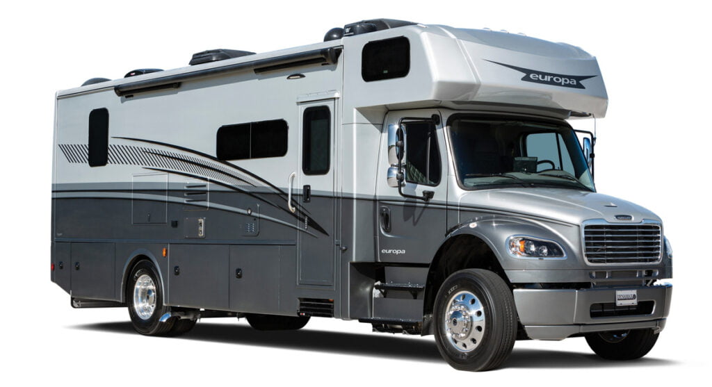 Exterior view of the 2022 Dynamax Europa RV.