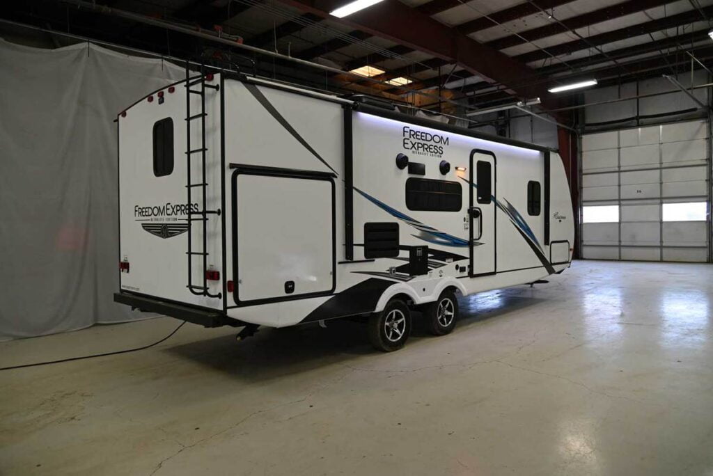 Exterior view of the Coachman Freedom Express RV.