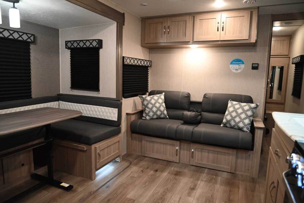 Interior view of the Coachman Freedom Express RV.