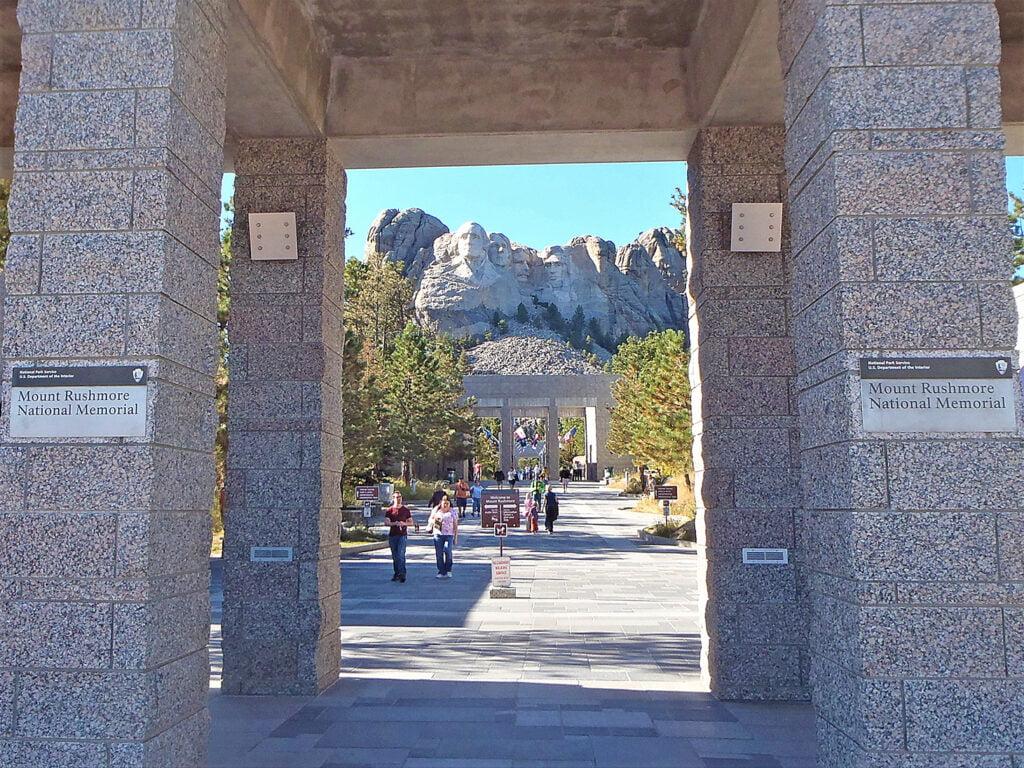 View of Mount Rushmore.
