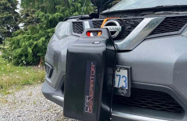 CarGenerator unit hooked up to a car