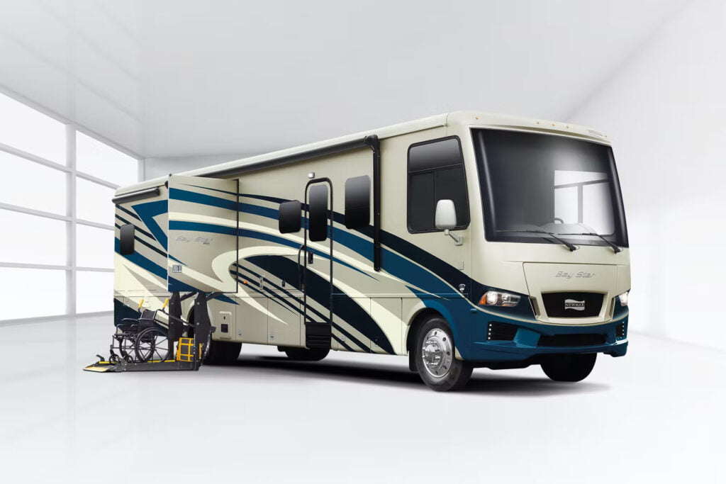 Exterior view of the accessible Bay Star 3811 RV.