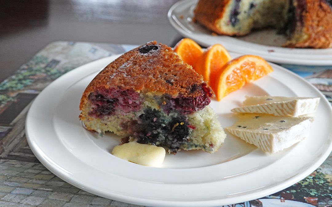 RV Brunch Idea: Simple Mixed Berry Skillet Muffin