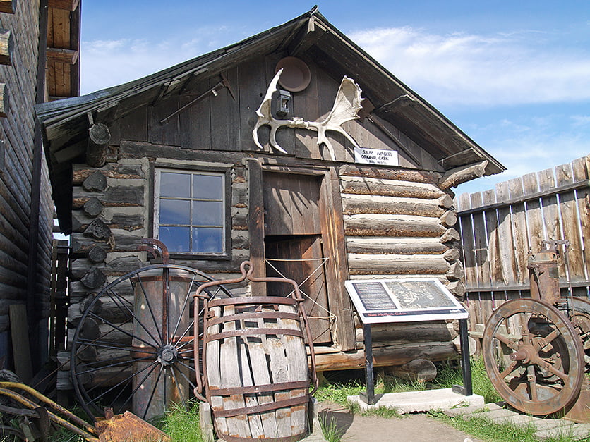 Sam McGee's cabin at the MacBride Museum, Whitehorse. 