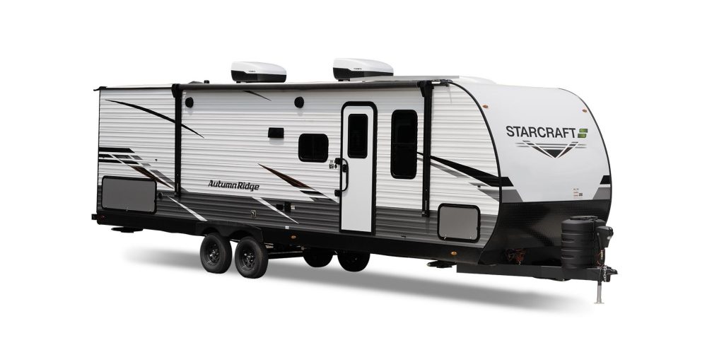 Side view of the 2024 Autum Ride RV by Starcraft.