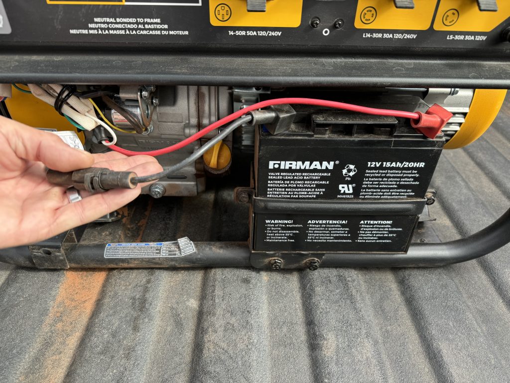 Firman P08004 Battery and Fuse connection.