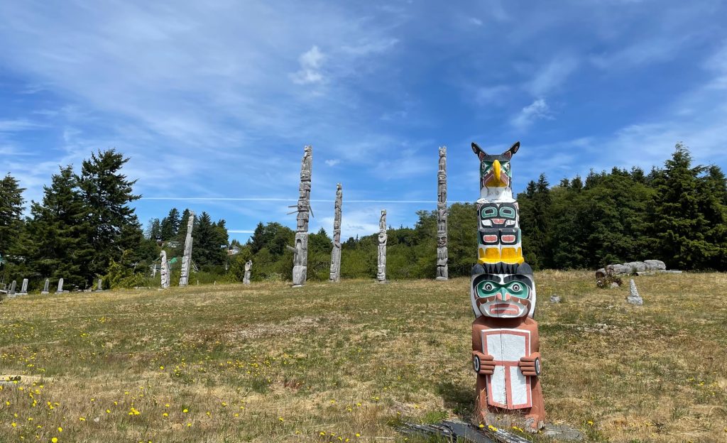 Totem Poles in Sacred Burial Grounds