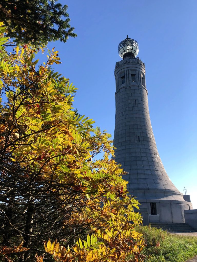 At the top of Mount Greylock – the highest point in Massachusetts – is a tall war memorial.