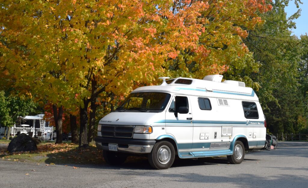 A white van.