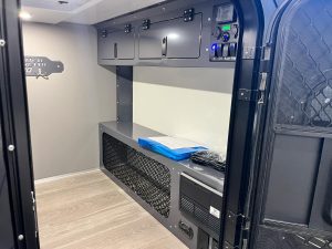 The storage area in the Tactical Overland Trailer.