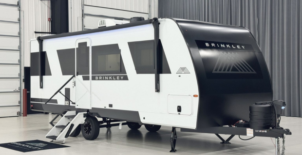 A picture of the Brinkley Ix trailer at the Hershey RV show. 