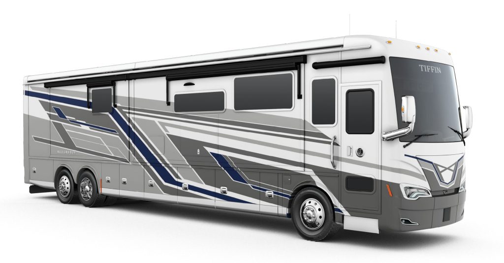 The 2026 Tiffin Allegro Bus 36 AP Class A on a white background.