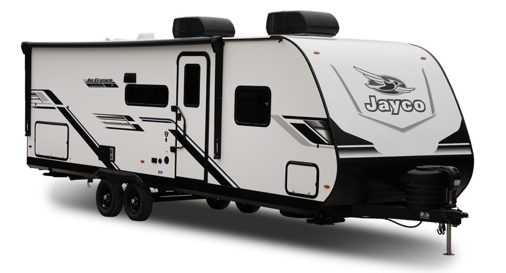 The 2026 Jayco Jay Feather SL 26BHSL on a white backdrop.